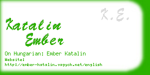 katalin ember business card